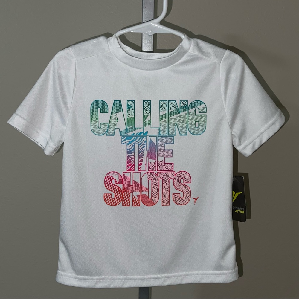 Old Navy Calling the Shots White Short Sleeve Shirt, 2T, 3T, 4T, …